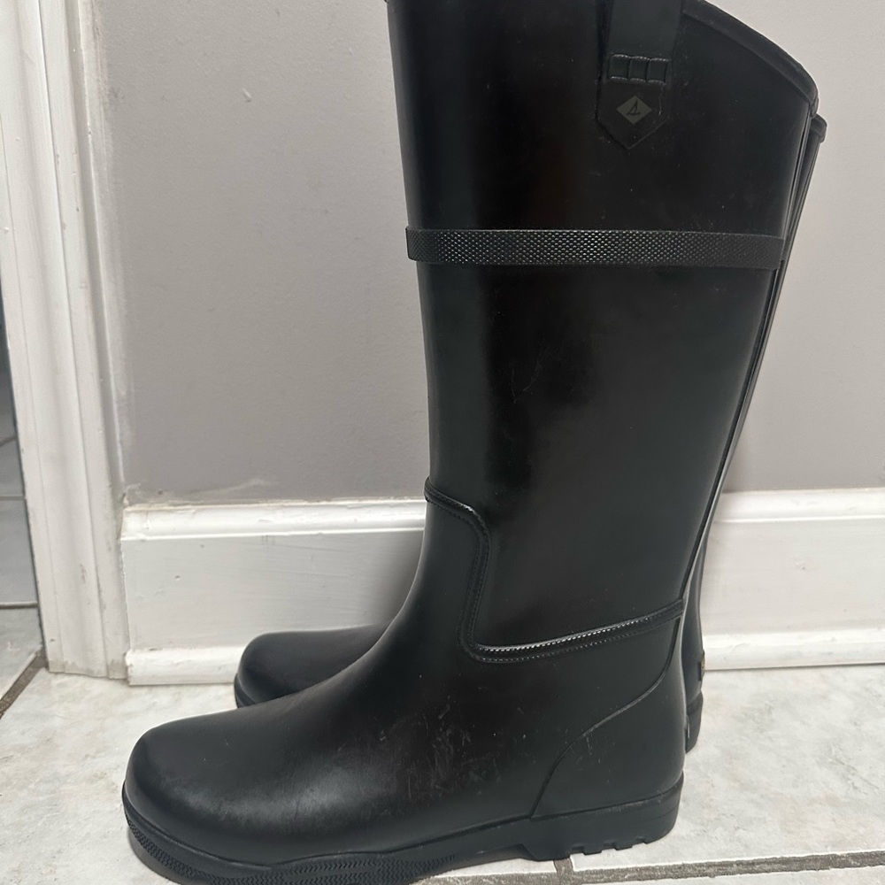 Sperry Black Rain Boots